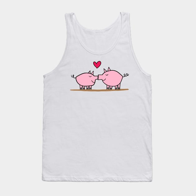 pig kiss Tank Top by ThomaeArt